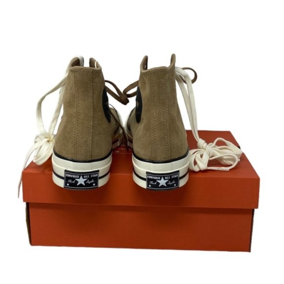 Converse Chuck 70 High Top Suede Sneakers Sand Dune Casual Size Women's A01457C - Picture 4 of 9